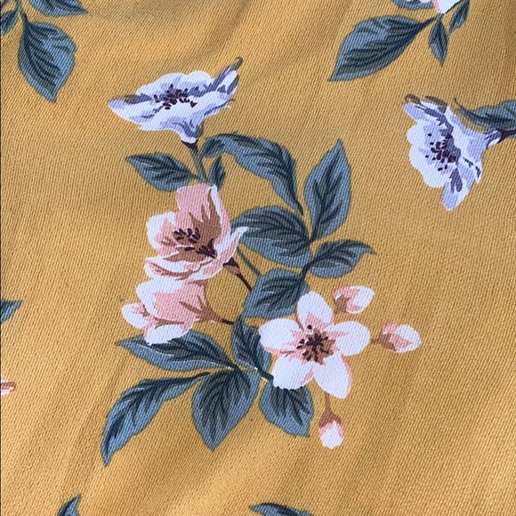 Floral, Gold/Mustard Off the Shoulder Jumpsuit - Picture 4 of 4